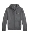 Polo Ralph Lauren Grey Sweatshirt With Drawstring Hood And Pony Embroidery On The Front In Cotton Blend Man In Gray