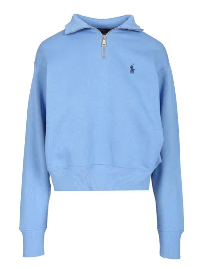 Polo Ralph Lauren Zip-up Sweater Knitwear Light Blue
