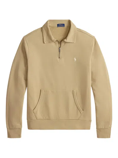 Polo Ralph Lauren Zip-up Sweatshirt In Brown