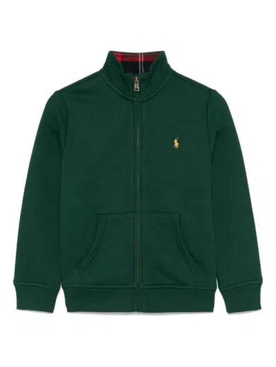 Polo Ralph Lauren Kids' Zip-up Sweatshirt In Green