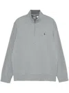 Polo Ralph Lauren Estate-rib Quarter-zip Pullover In Grey