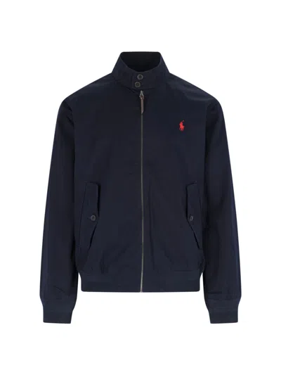Polo Ralph Lauren Zip-front Bomber Jacket In Blue