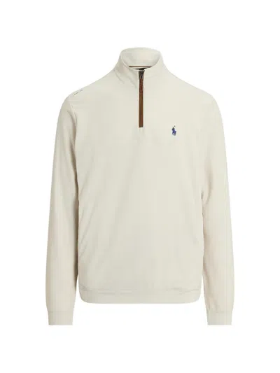 Polo Ralph Lauren Zipped Mock-neck Sweater In White