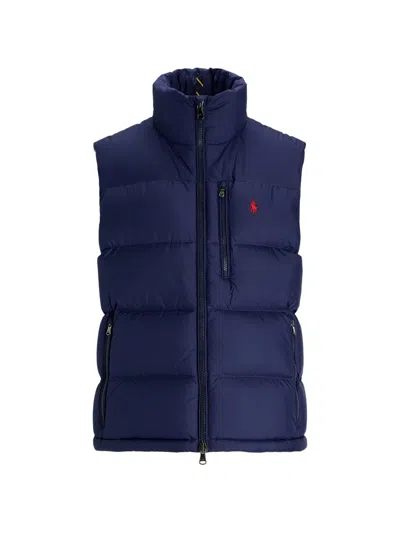 Polo Ralph Lauren Zipped Sleeveless Gilet In Blue