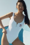 Polo Ralph Lauren Zipper Scoop-neck Tank One-piece Swimsuit In White