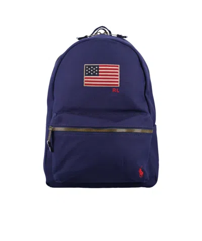 Polo Ralph Lauren Zippered Backpack Bag In Blue