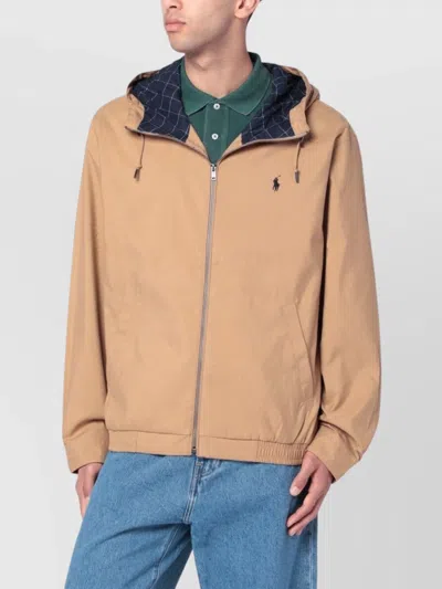 POLO RALPH LAUREN ZIPPERED HOODED JACKET WITH SIDE POCKETS