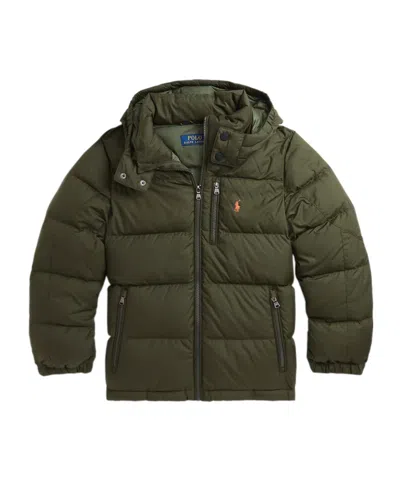 Polo Ralph Lauren Zippered Quilted Down Jacket In Green