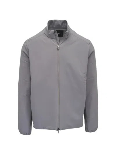 Polo Ralph Lauren Zip-up High-neck Jacket In Gray