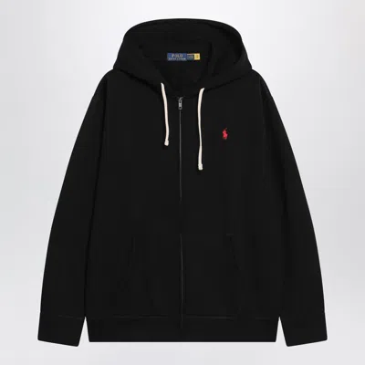 Polo Ralph Lauren Zip-up Hoodie With Embroidered Pony Logo In Black
