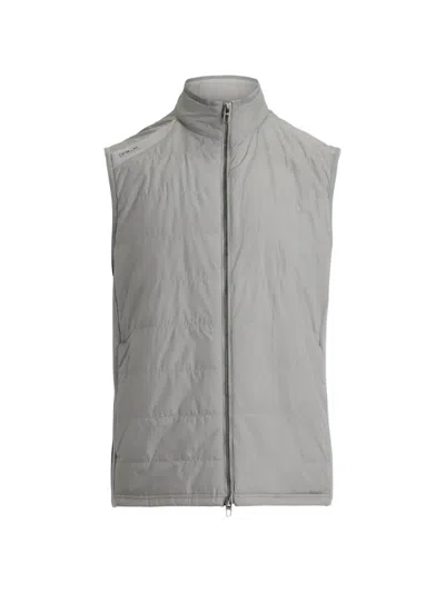 Polo Ralph Lauren Zip-up Quilted Gilet In Gray