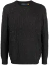 Polo Ralph Lauren Round Neck Sweather With Logo In Gray