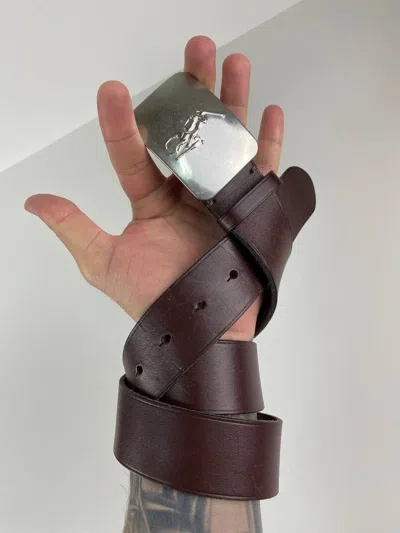 Pre-owned Polo Ralph Lauren T Luxury Leather Belt In Brown