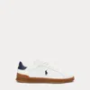 Polo Sport Heritage Court Ii Leather-suede Trainer In White