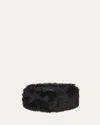 Pologeorgis Dyed Shearling Cashmere Blend Headband In Chocolate