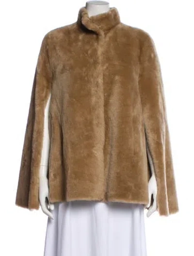 Pre-owned Pologeorgis Fox Fur Jacket In Neutral