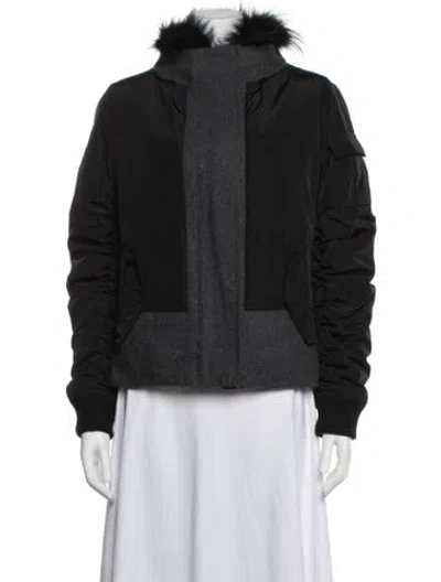 Pre-owned Pologeorgis Fox Jacket In Black