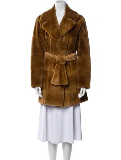 Pre-owned Pologeorgis Fur Coat In Brown