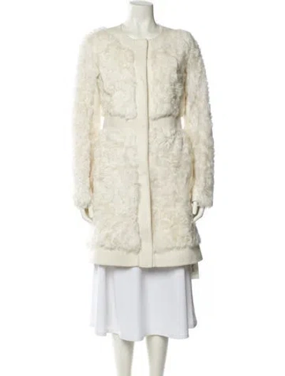 Pre-owned Pologeorgis Fur Faux Fur Vest In Neutral