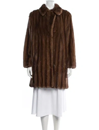 Pre-owned Pologeorgis Fur Fur Coat In Neutral
