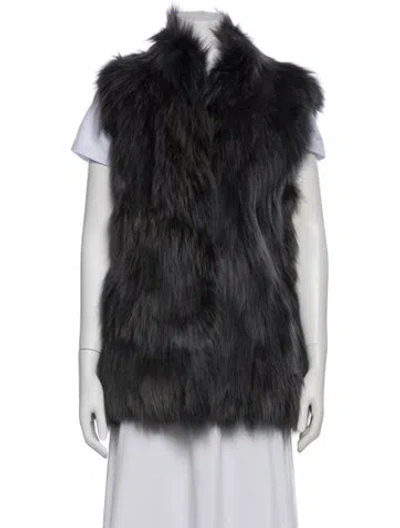 Pre-owned Pologeorgis Fur Fur Jacket In Gray