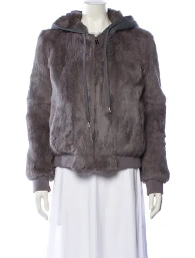 Pre-owned Pologeorgis Fur Fur Jacket In Gray
