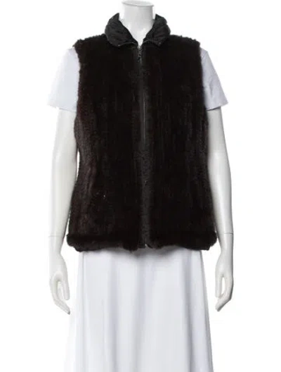 Pre-owned Pologeorgis Fur Jacket In Black