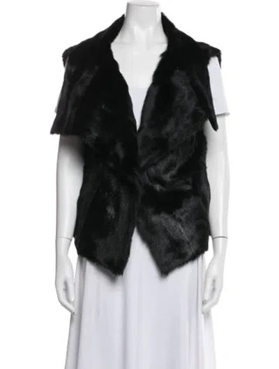 Pre-owned Pologeorgis Fur Jacket In Black