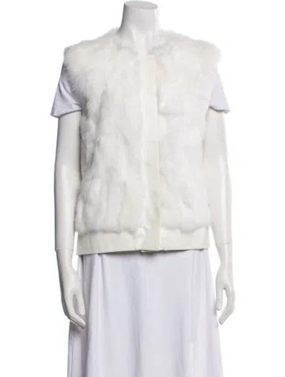 Pre-owned Pologeorgis Fur Jacket In White