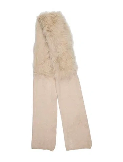 Pre-owned Pologeorgis Fur Scarf In Neutrals