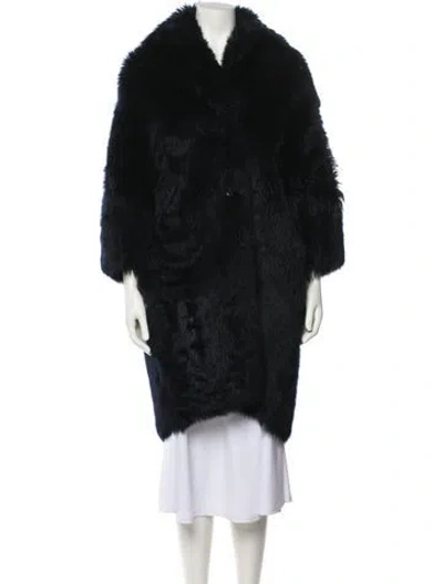 Pre-owned Pologeorgis Lamb Fur Faux Fur Jacket In Black