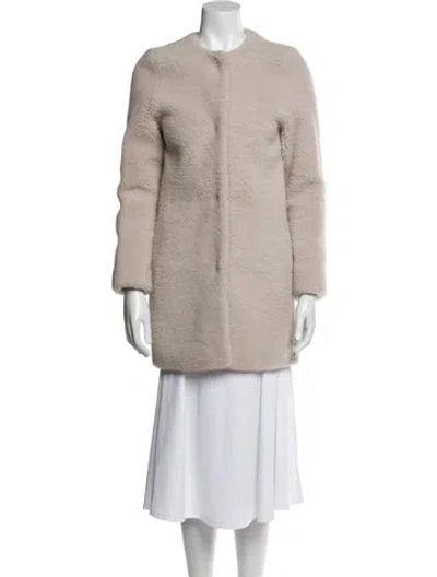 Pre-owned Pologeorgis Lamb Fur Fur Coat In Purple