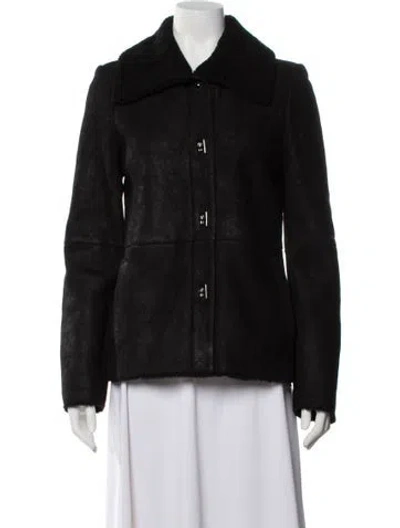 Pre-owned Pologeorgis Lamb Fur Fur Jacket In Black
