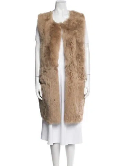Pre-owned Pologeorgis Lamb Fur Fur Jacket In Neutrals