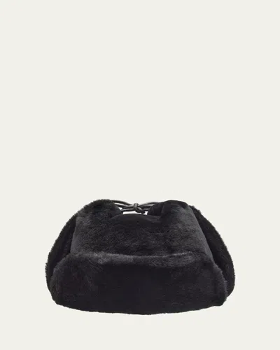 Pologeorgis Men's Merino Shearling Trapper Hat In Blue