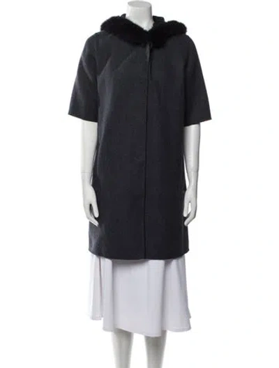 Pre-owned Pologeorgis Mink Fur Coat In Blue