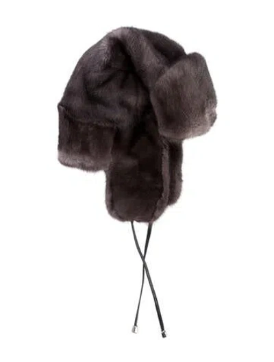 Pre-owned Pologeorgis Mink Hat In Brown