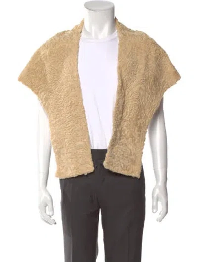 Pre-owned Pologeorgis Open Front Short Sleeve Cardigan In Neutral