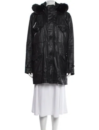 Pre-owned Pologeorgis Parka In Black