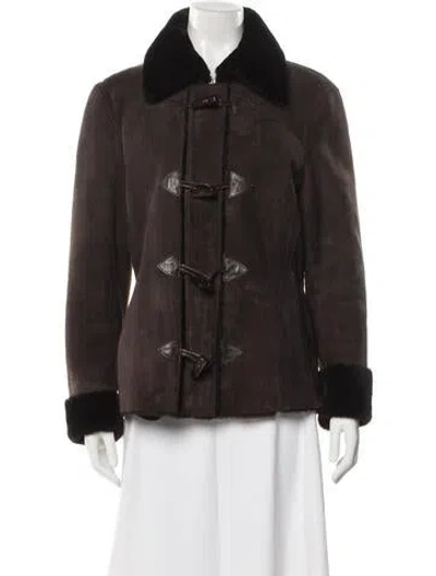 Pre-owned Pologeorgis Shearling Coat In Brown