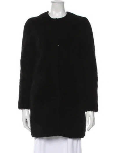 Pre-owned Pologeorgis Shearling Fur Jacket In Black