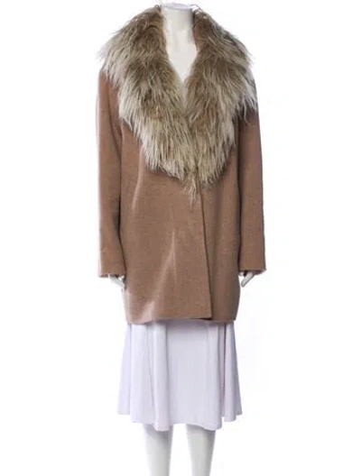 Pre-owned Pologeorgis Wool Fur Coat In Neutral