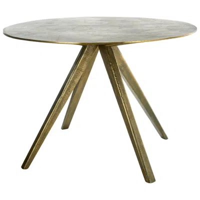 Pre-owned Pols Potten Antique Brass Plated Circle Table,  Studio In Sand