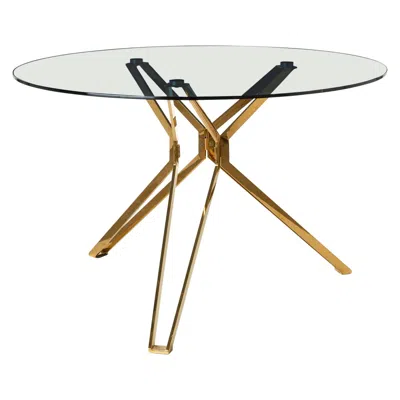 Pre-owned Pols Potten Modern Glass Round Table,  Studio In Sand