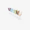 Pols Potten Multicoloured Cuttings Wine Glass Set In Pink