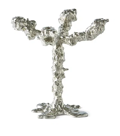 Polspotten 4-arms Drip Candle Holder In Silver