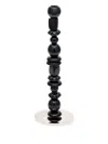 Polspotten Beads Candle Holder (34cm X 12cm) In Black