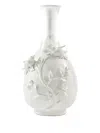 Polspotten Bird-adorned Porcelain Vase In White
