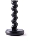 Polspotten Black Twister Candle Holder In Black