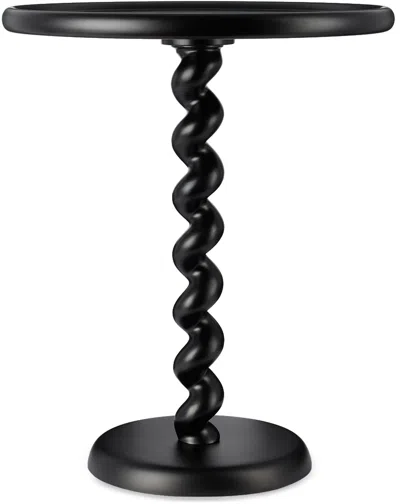 POLSPOTTEN BLACK TWISTER SIDE TABLE